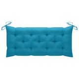 Garden Bench with Cushion 120 cm Bamboo - Low Angle