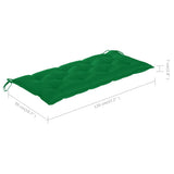 Garden Bench with Cushion 120 cm Bamboo - Extra Image