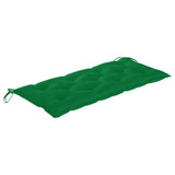 Garden Bench with Cushion 120 cm Bamboo - Rear View