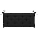 Garden Bench with Cushion 120 cm Bamboo - Low Angle