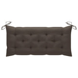 Garden Bench with Cushion 120 cm Bamboo - Low Angle