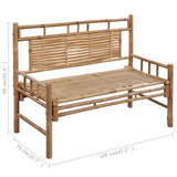 Garden Bench with Cushion 120 cm Bamboo - Extra Image