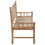 Garden Bench with Cushion 120 cm Bamboo - Top-Down View