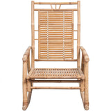 Rocking Chair with cushion Bamboo - Side View