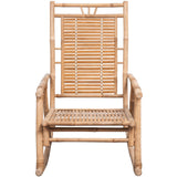 Rocking Chair with cushion Bamboo - Side View