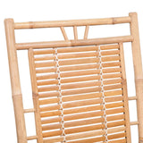 Rocking Chair with cushion Bamboo - Top-Down View