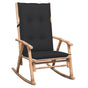 Rocking Chair with Cushion Bamboo