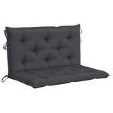 2-Seater Swing Bench with Palm Leaves and Cushion 202 cm Bamboo