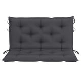 2-Seater Swing Bench with Palm Leaves and Cushion 202 cm Bamboo