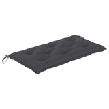 2-Seater Swing Bench with Palm Leaves and Cushion 202 cm Bamboo