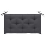 2-Seater Swing Bench with Palm Leaves and Cushion 202 cm Bamboo