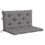 2-Seater Swing Bench with Palm Leaves and Cushion 202 cm Bamboo