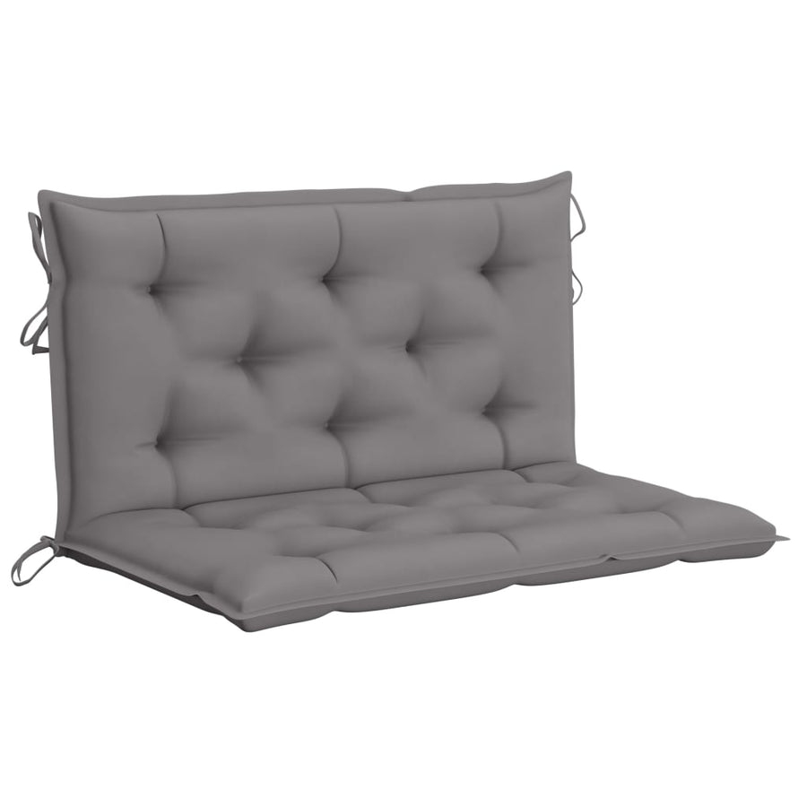 2-Seater Swing Bench with Palm Leaves and Cushion 202 cm Bamboo