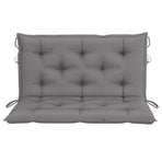 2-Seater Swing Bench with Palm Leaves and Cushion 202 cm Bamboo