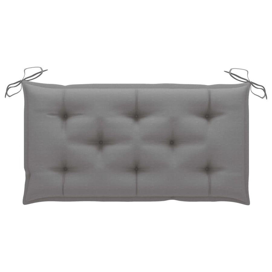 2-Seater Swing Bench with Palm Leaves and Cushion 202 cm Bamboo