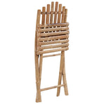 Folding Chairs 2 pcs with Cushions Bamboo