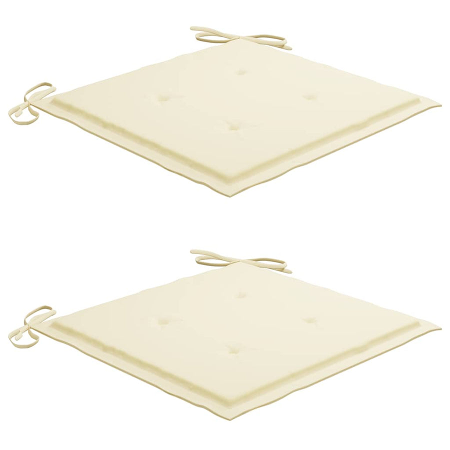 Folding Chairs 2 pcs with Cushions Bamboo