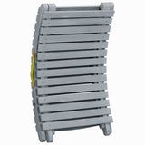 Sun Lounger with Cushion Grey Solid Acacia Wood