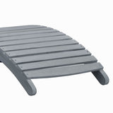 Sun Lounger with Cushion Grey Solid Acacia Wood