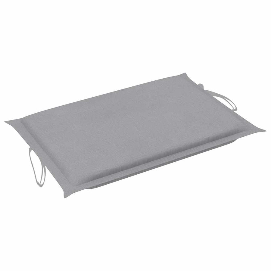 Sun Lounger with Cushion Grey Solid Acacia Wood