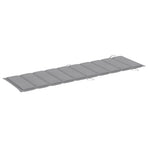 Sun Lounger with Cushion Grey Solid Acacia Wood