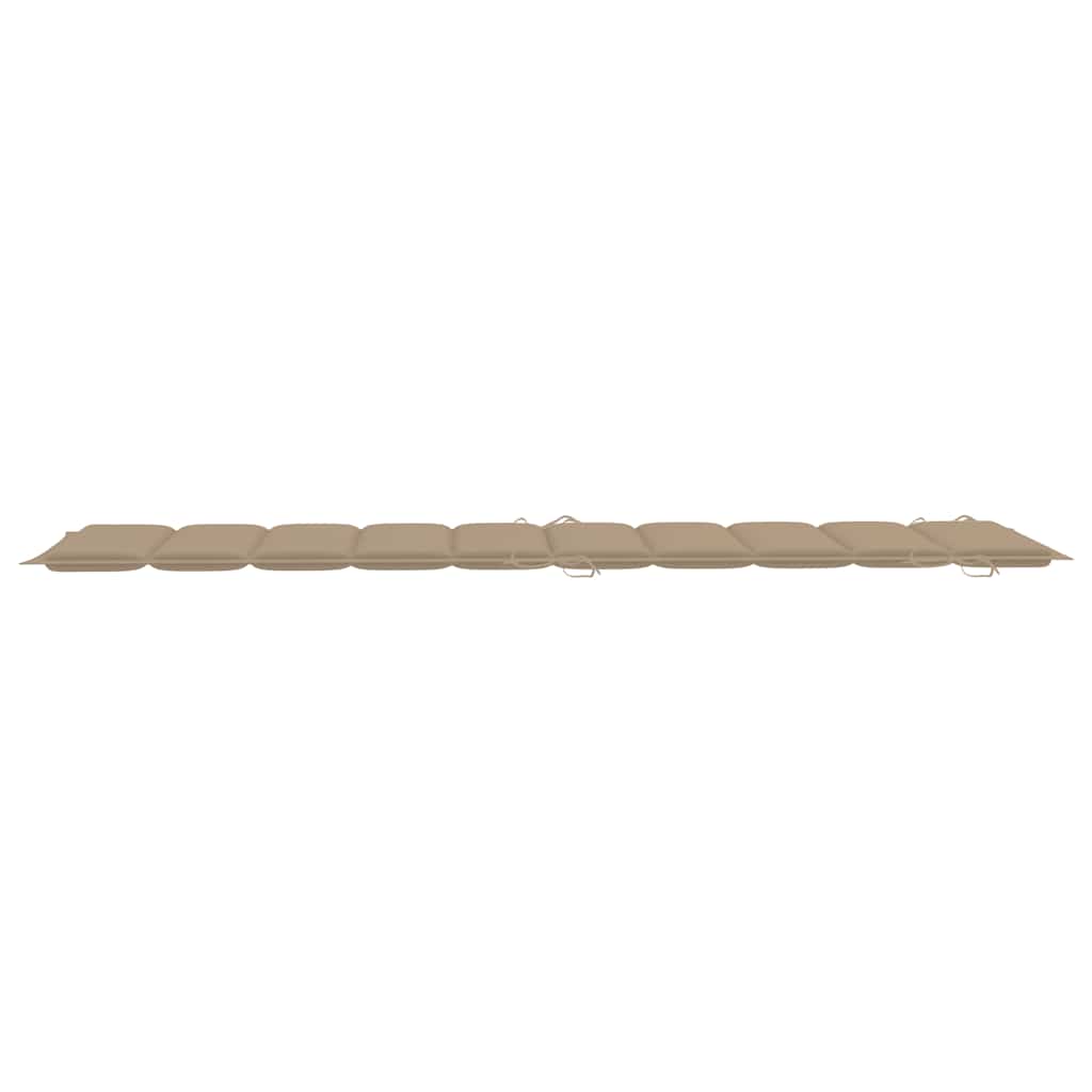 Sun Lounger with Cushion Grey Solid Acacia Wood