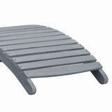 Sun Lounger with Cushion Grey Solid Acacia Wood
