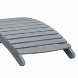 Sun Lounger with Cushion Grey Solid Acacia Wood