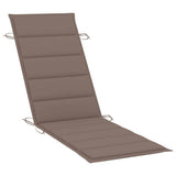 Sun Lounger with Cushion Grey Solid Acacia Wood