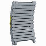Sun Lounger with Cushion Grey Solid Acacia Wood