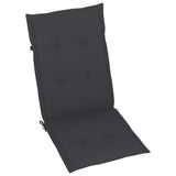 Folding Garden Chairs 6 pcs with Cushions Solid Acacia Wood - Close-Up Angle