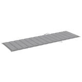 Sun Lounger with Cushion Solid Acacia Wood - Extra Image