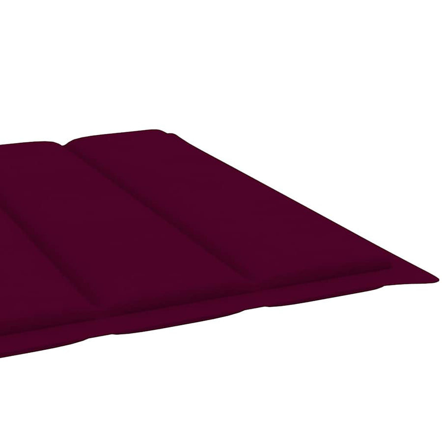 Sun Lounger with Cushion Solid Acacia Wood