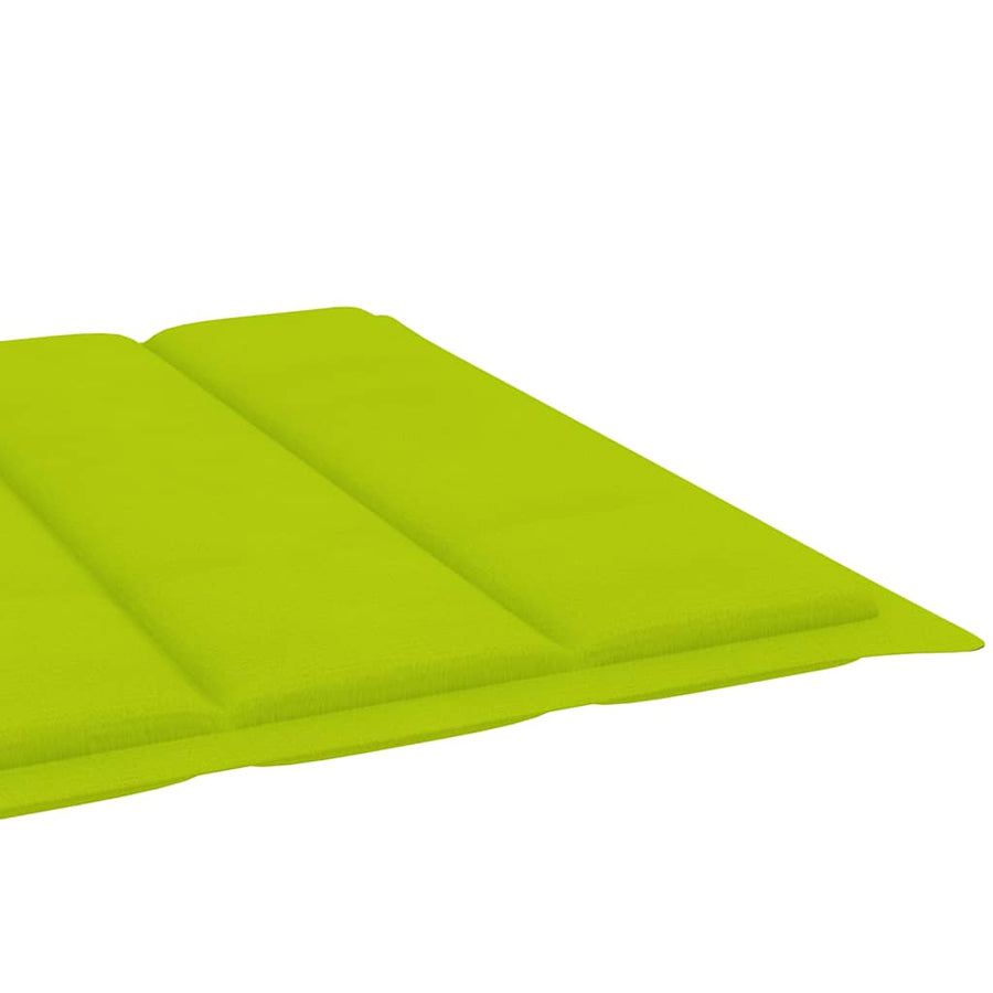 Sun Lounger with Cushion Solid Acacia Wood