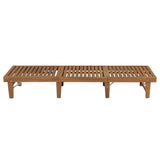 Folding Sun Lounger with Cushion Solid Wood Acacia - Rear View