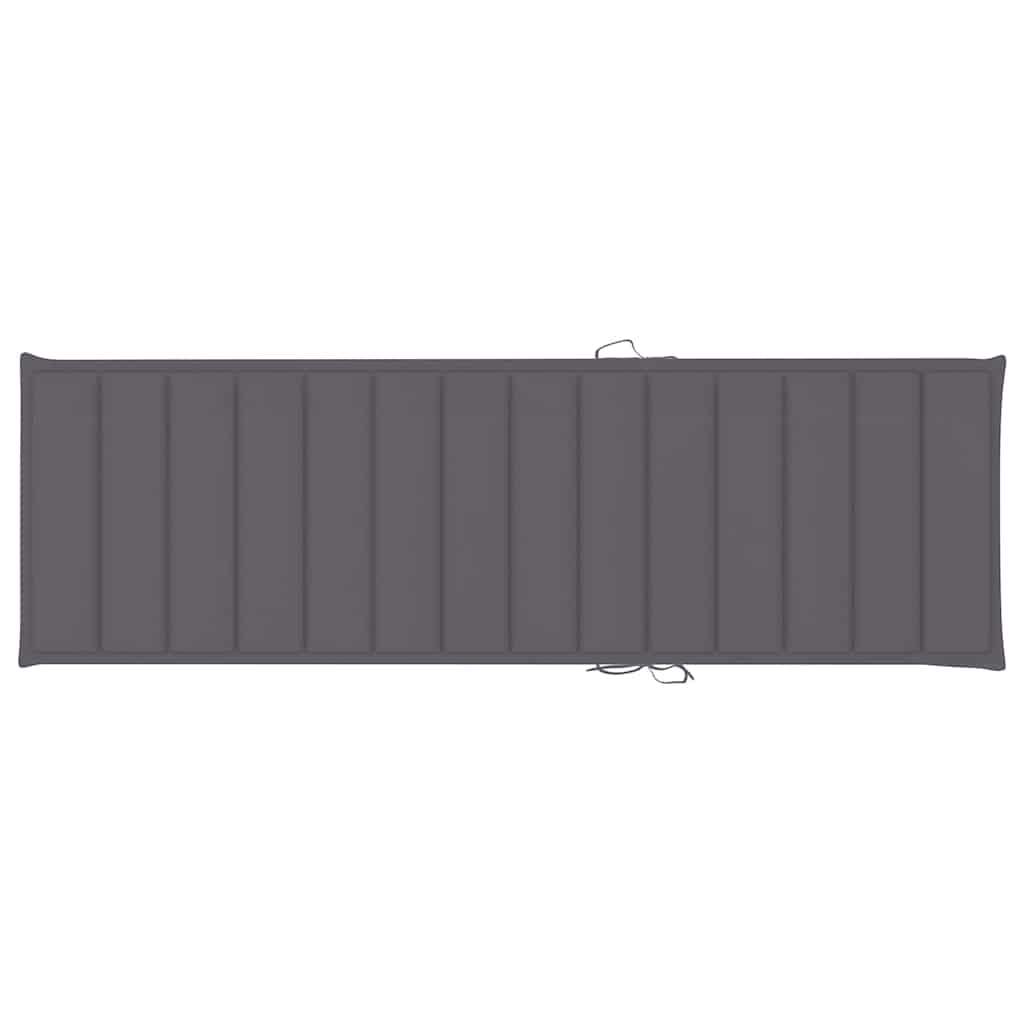 Folding Sun Lounger with Cushion Solid Wood Acacia
