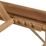 Folding Sun Lounger with Cushion Solid Wood Acacia - Extra Image