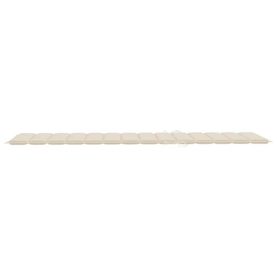 Folding Sun Lounger with Cushion Solid Acacia Wood