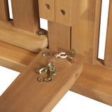 Folding Sun Lounger with Cushion Solid Acacia Wood - Close-Up Angle