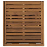 Folding Sun Lounger with Cushion Solid Acacia Wood - Rear View