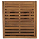 Folding Sun Lounger with Cushion Solid Acacia Wood - Close-Up Angle