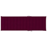 Folding Sun Lounger with Cushion Solid Acacia Wood - Extra Image