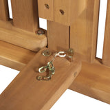 Folding Sun Lounger with Cushion Solid Acacia Wood - Close-Up Angle