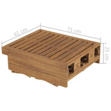 Folding Sun Lounger with Cushion Solid Acacia Wood - Extra Image
