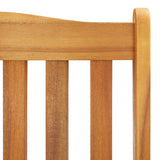 Rocking Chair with Cushions Solid Acacia Wood - 45-Degree Angle