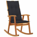 Rocking Chair with Cushions Solid Acacia Wood