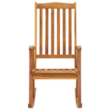Rocking Chair with Cushions Solid Acacia Wood - Side View