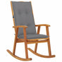 Rocking Chair with Cushions Solid Acacia Wood