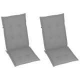 Rocking Chair with Cushions Grey Solid Acacia Wood