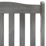 Rocking Chair with Cushions Grey Solid Acacia Wood - 45-Degree Angle